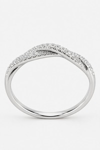 Anillo de Eternidad de Plata 925 con Diamantes para Mujer, Corte Brillante Redondo con Engaste Pavé, Estilo Clásico de Boda - Product Image 6