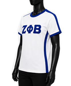 Camiseta Personalizada Zeta Phi Beta para Hombre, 100% Algodón, Cuello Redondo, Manga Corta, Secado Rápido, Letras Griegas, Ropa Casual OEM - Product Image 3