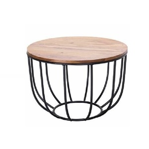 New Selling Premium Quality Frame Iron Wooden Top Coffee <b>Table</b> <b>for</b> Living Room Central <b>Table</b> Side <b>Table</b> <b>for</b> Home Office - Product Image 5