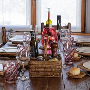 Portautensilios Cuadrado de Ratán de Alta Calidad, Ecológico, Ligero, Apto para Alimentos, con 4 Compartimentos, Tejido a Mano - Product Image 4