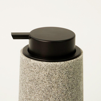 Ensemble de salle de bain en résine écologique à 7 pièces, design marbré, couleur personnalisable 2024, distributeur de savon à pompe en mousse, boîte à mouchoirs, savon en sable