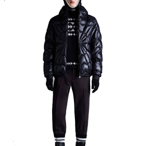 Puffer Jacket Mens Wholesale Price Custom Puffy <b>Winter</b> Long Fleece <b>Thick</b> Shinny <b>Coat</b> Detachable Hood Filled Crystal Decorated - Product Image 4