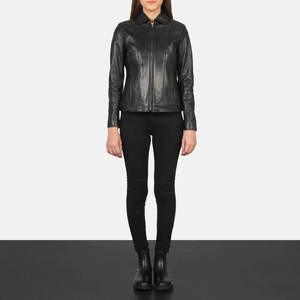 Women Premium Genuine Leather <b>Jacket</b> Soft Supple Classic Tailored Fit Comfortable <b>Casual</b> Winter Breathable Quick Dry Stand - Product Image 5