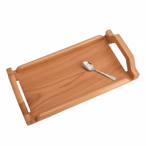Stylish Natural Solid Wooden Serving <b>Tray</b> With Metal Handles Kitchenware Home and Hotel <b>Snacks</b> & Juice Serving <b>Trays</b> - Product Image 6
