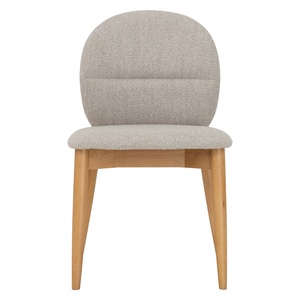 Chaise de salle à manger rembourrée de style moderne du milieu du siècle, avec structure en hêtre naturel, pour ensembles de salle à manger - Product Image 2