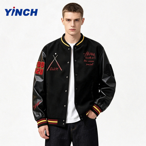 Chaqueta Varsity Personalizada de Alta Calidad LAYENNE para Hombre, Chaqueta Varsity de Béisbol con Mangas de Cuero y Bordado Chenille - Product Image 1