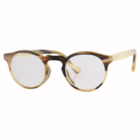 Gafas de Sol HA HANDICRAFT de Diseño de Lujo Hechas a Mano con Lentes de Cristal de Aro Completo Redondas y Cuadradas, Ligeras para Uso Diario
