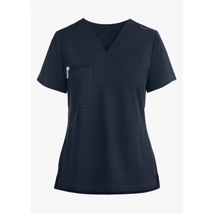 Custom Women's Cotton Woven <b>Scrub</b> <b>Sets</b> for Hospital Use with Needle Detection and Seamless Fusing - Product Image 4