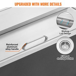 Frigorifero Commerciale in Acciaio Inox per Cucina, 36"L x 18"W x 14"H, Capacità 40.9 qt, con Cassetto Scorrevole per Esterni - Product Image 5