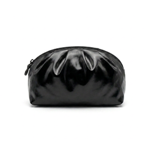 RootsMen Black nylon Cosmetic Bag Medium Size Zipper Closure Water Resistant Simple <b>Letter</b> Pattern - Product Image 3