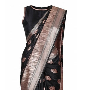 Sari indien haut de gamme pour femme, tenue ethnique drapée de créateur, ornée pour mariage, célébration, festival, fête - Product Image 6
