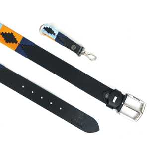 Factory Wholesale Custom Genuine Leather Polo <b>Belt</b> <b>Mens</b> Hand <b>Woven</b> Gaucho <b>Belt</b> Custom Brass Hardware OEM Bags Cases LPB-0110 - Product Image 4