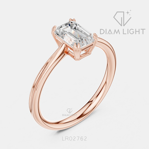 Bague de fiançailles en diamant de laboratoire certifié IGI 1,07 carat, or blanc 14 carats, taille émeraude, clarté VS+, couleur F+, pour mariage ou anniversaire - Product Image 4