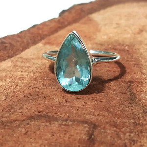 Natural Aquamarine Faceted Gemstone <b>Ring</b> Solid 925 Sterling Silver <b>Ring</b> Top Color Aquamarine Stone <b>Ring</b> Handmade <b>Ring</b> - Product Image 5