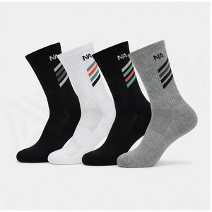 NORTH APPROACH Crew <b>Socks</b> Striped Breathable <b>Running</b> <b>Socks</b> for Adults Summer Season - Product Image 3