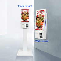 Kiosque commercial en libre-service à écran tactile 21,5 pouces avec affichage publicitaire numérique multi-styles en option et commandes autonomes