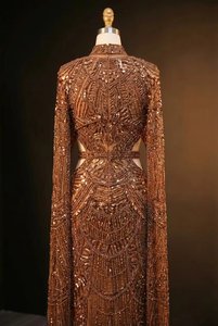 High-End Couture Embroidered Mermaid <b>Prom</b> <b>Dress</b> Heavy Hand-Beaded Formal Occasion Gown Geometric <b>Pattern</b> Evening Apparel - Product Image 3