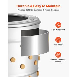 Spiumatrice Elettrica per Polli 750W 275RPM con Tamburo da 50 cm, 98 Dita Morbide, Attrezzatura Spiumatrice per Polli 2022 con Trasporto Facilitato - Product Image 4