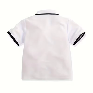 Polo pour garçon de qualité supérieure, 100% coton tricoté, respirant, manches courtes, décontracté, tendance, pour un confort quotidien, certifié LEED - Product Image 3