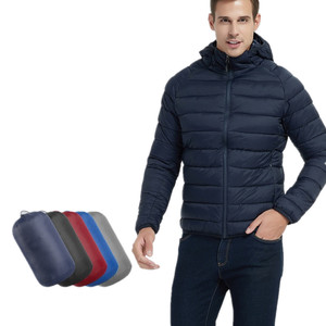 Nouvelle arrivée : veste d'hiver pour homme, sur mesure, en polyester, avec col montant, fermeture éclair, respirante et imperméable, logo sur le devant - Product Image 4
