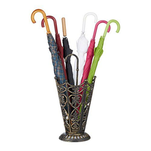 Porte-parapluie sur pied en cuivre antique, capacité unilatérale, pour la décoration intérieure - Product Image 6