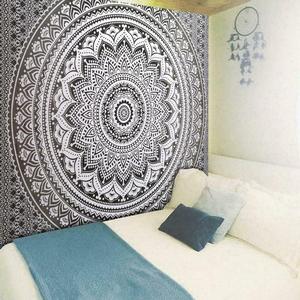 Colcha Mandala para Cama Individual, Tapiz Bohemio de Algodón Hecho a Mano, Decoración del Hogar por Proveedores Indios - Product Image 4