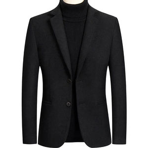 Blazer Homme Slim Fit à Bouton Unique, Veste de Costume Décontractée Chic, Col Rabattu, Manteau Extérieur - Product Image 2