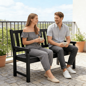 Panca da Giardino per Esterni, Elegante Arredo da Patio per Sedute Confortevoli - Product Image 6