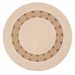 Wholesale Handicraft Jute Rug <b>Round</b> Seagrass <b>Carpet</b> for Living Room | Indoor Eco Friendly Handmade Rug | OEM Supplier India - Product Image 1