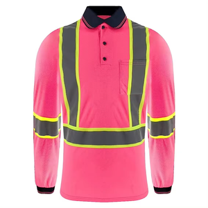 Camisetas de Seguridad de Alta Visibilidad 100% Poliéster, Amarillas, Manga Corta, Reflectantes, Tipo Polo, para Trabajo, Construcción, Tráfico - Product Image 6
