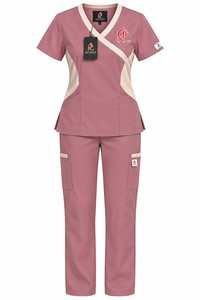 Ensemble d'uniformes infirmiers en tissu tissé polyester/coton de haute qualité, unisexe, service OEM/ODM, blouses d'hôpital, couleurs et tailles personnalisées - Product Image 1