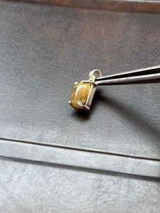 Pendentif Charme Classique en Argent 925 avec Rutile Doré Naturel pour Mariage et Cadeau de Fête - Product Image 4