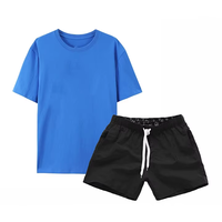 Ensemble d'été décontracté pour jeunes hommes 2025 – T-shirt à manches courtes et short en tissu éponge 100 % coton