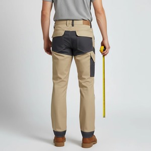Men's High Visibility Work <b>Pants</b> With Multiple Pockets Reflective Stripes Breathable Canvas Material <b>Summer</b> Wear - Product Image 3
