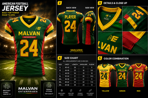American Football Jersey Custom <b>Soccer</b> Jersey Green Yellow Red Heat-Transfer Printed Plaid Pattern Player 24 V-neck Short Sleeve - Product Image 6