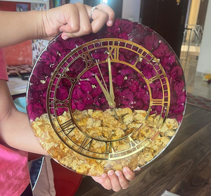 Large Decorative Resin Epoxy Wooden <b>Clock</b> Handmade <b>Silent</b> Wall Hanging <b>Clock</b> for Modern Home Office Hotel Interior Decoration - Product Image 2