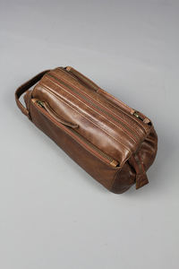 Bolsa de Aseo Personalizada de Doble Compartimento, Bolsa de Cosméticos de Moda con Monograma y Cierre de Cremallera con Diseño de Piedras, Kit Dopp. - Product Image 3