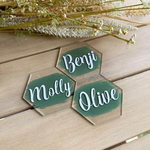Posavasos Acrílicos Personalizados al por Mayor Directo de Fábrica, Juego de Posavasos Transparentes para Bebidas, Resistentes al Calor, Impermeables, con Logotipo Cortado con Láser - Product Image 5