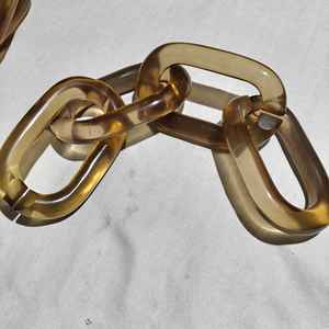 Chaîne en acrylique faite à la main, chaîne en résine acrylique rétro colorée, chaîne à maillons épais amovible - Product Image 4