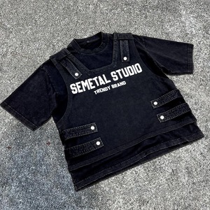 Camiseta de hombre personalizada vintage con lavado ácido, de algodón 100% transpirable, de alto gramaje, oversize, con hombros caídos, estilo streetwear, rosa intenso liso. - Product Image 1