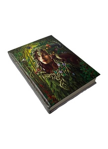 Femmes avec arbre Nature Fait à la main 100% Cuir véritable Imprimé Journal Design Carton Coton Blanc Doublure Papier Carnet & Agenda - Product Image 2