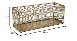 Panier de rangement décoratif en métal noir avec poignées, organisateur d'étagère moderne pour la maison - Product Image 6