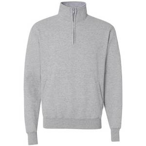 Sudadera de punto para hombre con cremallera de un cuarto, cuello alto, manga larga, color liso, ajuste regular, para otoño - Product Image 2