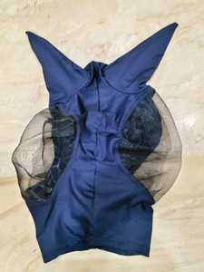 Masque anti-mouches pour chevaux avec protection UV, en maille de coton respirante, doux et confortable, pour chevaux, poneys et bétail de traction, design anti-frottement, fixation à crochets - Product Image 1