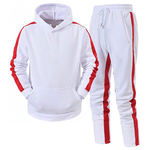 Survêtement pour hommes, prix de gros, survêtements pas chers, vêtements de sport pour hommes, survêtement personnalisé bicolore, coupe ajustée, 100% coton, pour hommes - Product Image 1