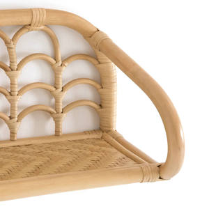Wholesale Scalloped Rattan <b>wall</b>-mounted <b>shelf</b> Natural Bamboo Floating Racks Nursery Kids Bedroom Toy Book Hanging <b>Storage</b> Holder - Product Image 4