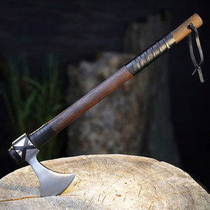 Nouvelle conception, hache à barbe sur mesure de haute qualité avec manche en bois, best-seller, faible MOQ, dernier style pour la coupe - Product Image 1