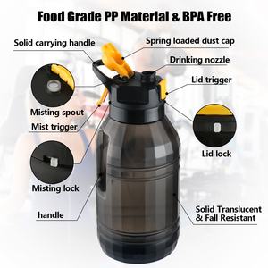 Botella DE AGUA DE PP de boca ancha personalizada con tapa deportiva y Asa de fácil transporte, vasos de plástico para beber directamente en el gimnasio - Product Image 2