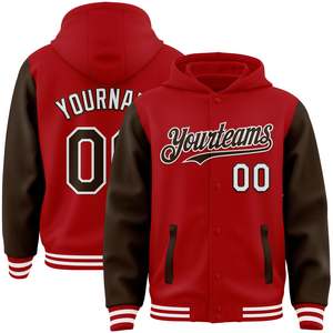 แจ็คเก็ตเบสบอลแบบ Letterman สั่งทำพิเศษ ตัวเลือกอันดับต้นๆ ชุดยูนิฟอร์มทีมแบบกำหนดเอง ขอบเสื้อแบบริบ ปิดด้วยกระดุมแป๊ก ผลิตโดยโรงงาน OEM - Product Image 1