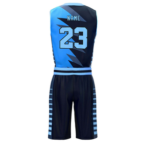Ensemble complet de tenue de basketball réversible par sublimation intégrale pour hommes, comprenant maillot et short, couleurs d'équipe personnalisées, pour adultes - Product Image 1